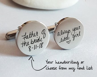 Forever Your Little Girl Personalized Wedding Cufflinks for Dad The First Man I Ever Loved