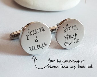 Personalized wedding Cufflinks Custom Cuff Links for Dad Best Man Cufflink for Groom cufflink for wedding father of the bride