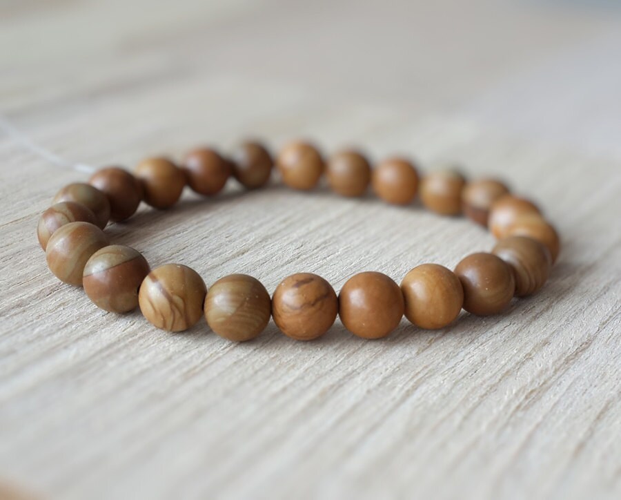 Bracelet Set Natural Stone Agates Crystal Wood Beads Bracelet