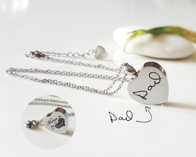 Urn Pendant Custom Mom Dad Urn Necklace Memorial Ash Keepsake Jewellery Remembrance Necklace Ash Holder Necklace Cremation Necklace