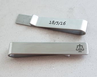 Scales of Justice Tie Clip Gift for Lawyer Christmas Gift for Law School Student Lawyer Graduation judge Tie Bar Men Gift Father's Day T11