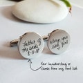 Personalized Cuff links, Father of the Bride Gift for Dad Best Man Cufflinks Custom Groomsman Gift wedding gift boyfriend husband gift product logo