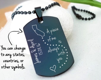 Graduation Gift Military Keychain Deployment Gift for Husband Deployment Gift for Boyfriend Deployment Gift for Fiance Long Distance M17.1