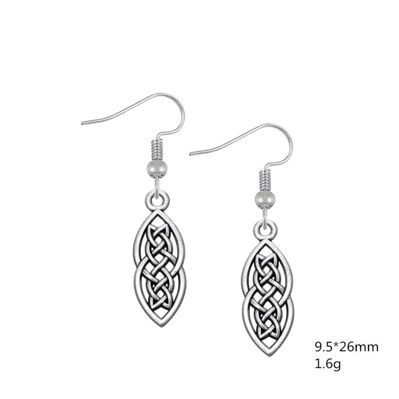 Long Silver Celtic Knot Earrings Celtic jewelry Silver Jewelry Celtic Earrings
