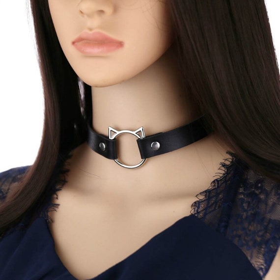 Really Cute Choker Kitty Head Collar Choker - Etsy