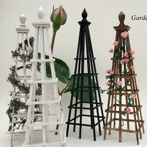 Miniatuurtuinobelisk voor planten, miniatuurtuin, kruipende planten, poppenhuistuin