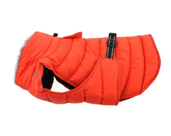 Puffer Dog Coat By Doggie Design  Alpine Extreme Weather   - Orange 68229