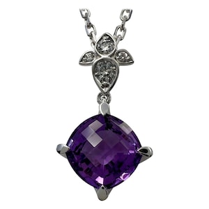 Collar raro de oro blanco de 18 quilates con diamantes y amatista violeta Inde Mysterieuse de Cartier