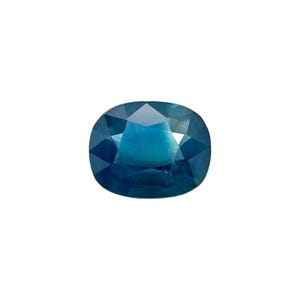 NATURAL Sapphire 1.17ct Green Blue Loose Cushion Cut Gemstone 7.2x5.7mm