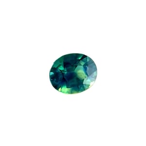 NATURAL 0.74ct Parti Colour Sapphire Green Blue Oval Cut VVS Loose Gem 6x4.8mm