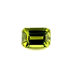 GIA CERTIFIED 1.01 UNTREATED Vivid Green Yellow Sapphire Emerald Octagon Cut Gem