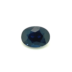 FINE 1.10ct Deep Blue Sapphire Oval Cut RARE Loose Gem 6.5x4.8mm