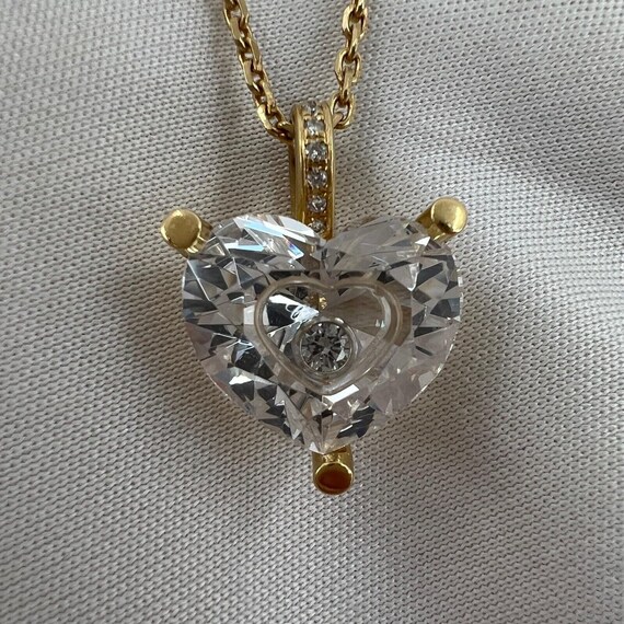 Vintage Chopard So Happy Diamonds Heart 18k Yello… - image 8