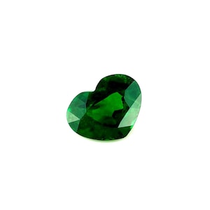 1.42ct Tsavorite Garnet FINE COLOUR Vivid Green Heart Cut Rare Gem 7.8x6mm