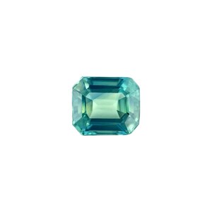 NATURAL 1.21ct Blue Green Sapphire Octagon Cut Loose Gemstone 5.7x5mm VS