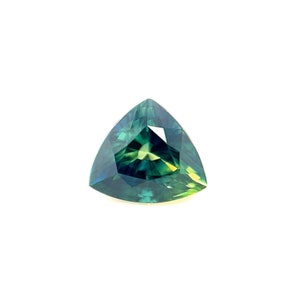 GIA CERTIFIED Untreated Green Blue Australian Sapphire 0.85ct Triangle Cut Gem