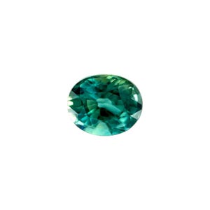 NATURAL 0.99ct VIVID Green Blue Sapphire Oval Cut 6x5mm Loose Gem VS