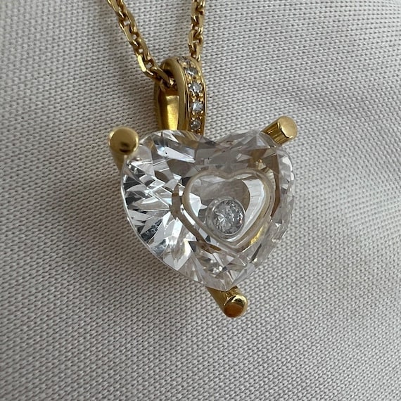 Vintage Chopard So Happy Diamonds Heart 18k Yello… - image 5