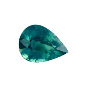 NATURAL 1.73ct Vivid Blue Green TEAL Sapphire Pear Teardrop Cut 8.6x6.3mm