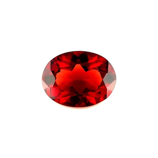 2.00ct Granate Rojo Naranja Profundo Corte Ovalado 9x7mm Piedra Preciosa Suelta VVS