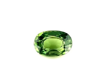 Vivid Green 0.88ct Natural Australian Sapphire Oval Cut Loose IF Gem 6.7x4.5mm