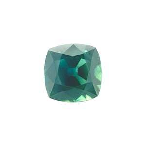 2.17ct NATURAL Deep Blue Green AUSTRALIAN Sapphire Cushion Cut 7.3x7.5mm Gem