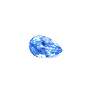 NATURAL Ceylon Sapphire Vivid Blue Pear Teardrop Cut 0.99ct Gem 7.2x4.6mm VVS