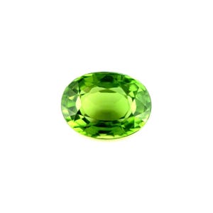 FINE 1.25ct NATURAL Vivid Green Tourmaline Oval Cut 7.6x5.7mm Gemstone VVS