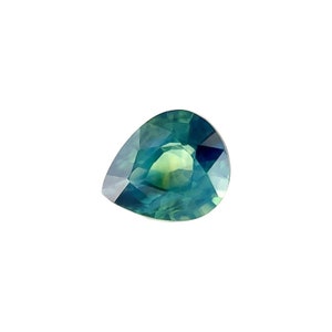 GIA CERTIFIED Green Blue Teal UNTREATED Sapphire 1.02ct 6.8x5.7mm Pear Teardrop