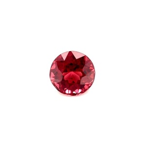 1.37 VIVID Purple Pink Rhodolite Garnet Round Brilliant Loose Cut Gemstone 6mm