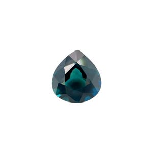 NATURAL 1.05ct Deep Blue Green UNTREATED Sapphire Pear Teardrop Cut 6.2x5.8mm