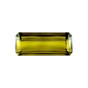 2.87ct NATURAL Tourmaline Olive Green Octagon Cut Loose VS Gem 12.5x5mm