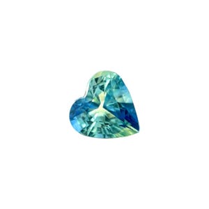 Unique NATURAL Bi Colour Blue Green Sapphire 0.90ct AUSTRALIAN Heart Cut 6x6mm