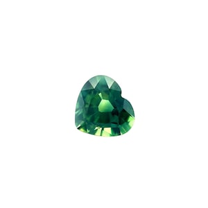 1.14ct NATURAL Green Sapphire GRA Certified UNTREATED Heart Cut Gem 6.7x6mm