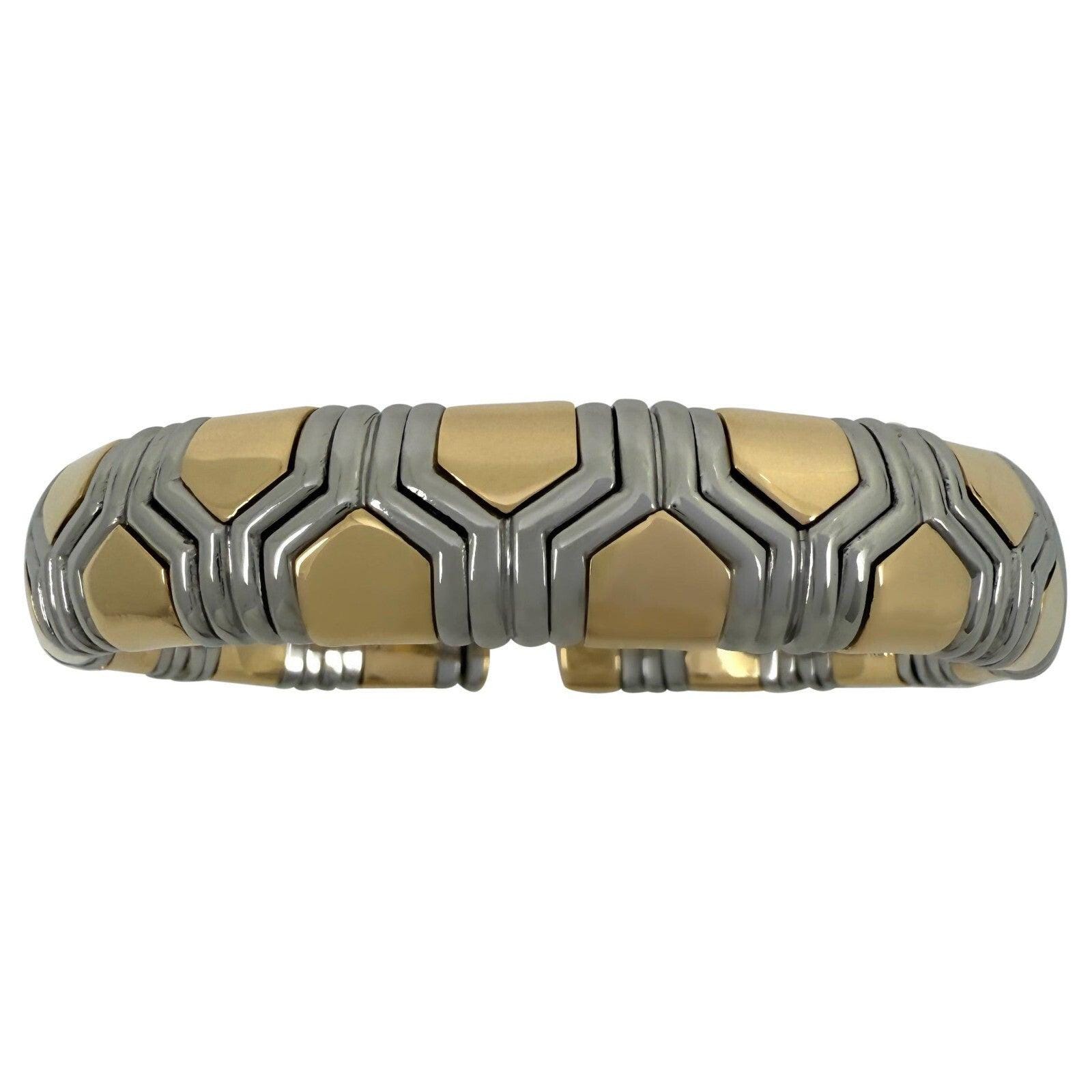 Bvlgari Bulgari Parentesi Tubogas Alveare Bangle Bracelet Cuff 18k