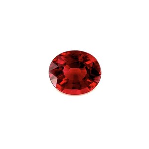1.56ct VIVID Orange Red Rhodolite Garnet Oval Cut RARE Loose Gem 7.2x6.1mm VVS