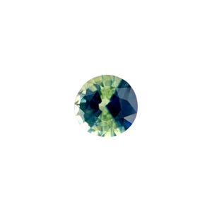 Unique NATURAL Bi Colour AUSTRALIA Sapphire 0.69ct Blue Green Round Cut 5mm VS