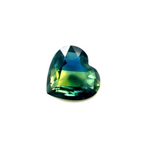 GIA CERTIFIED 1.53ct Bi Colour Australian UNTREATED Sapphire Yellow Blue Heart