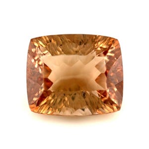 NATURAL 8.69ct Champagne Topaz FANCY Cushion Concave Cut Gem 12.6x10.6mm VS