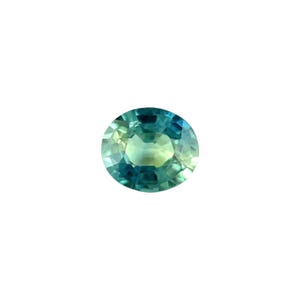 NATURAL 0.74ct Bi Colour Sapphire Green Blue Oval Cut VS Loose Gem 5.7x5mm VS