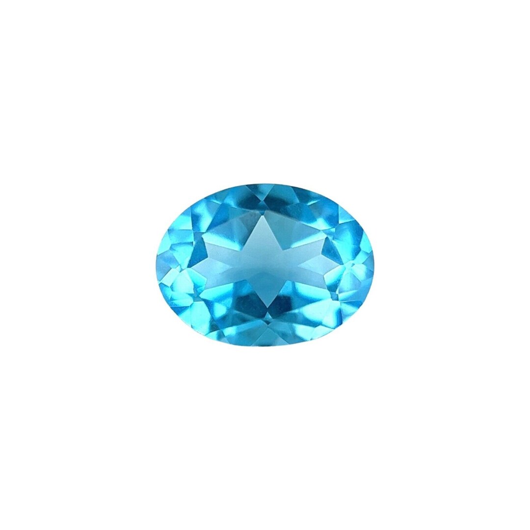 NATURAL Swiss Blue Topaz 8x6mm Oval Cut 1.3-1.4ct Loose Calibrated
