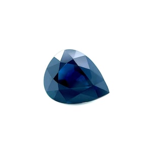 GIA CERTIFIED Natural 2.06ct Dark Blue UNTREATED Sapphire Pear Cut 8.6x7mm