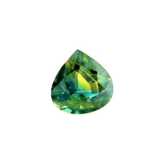Saphir Jaune-vert Australie 1.42 Carats - Traité Diffusion Béryllium - NEUF