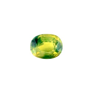 Unique Bi Colour Yellow Green NATURAL Sapphire 0.99ct Oval UNTREATED 6.4x4.9mmh