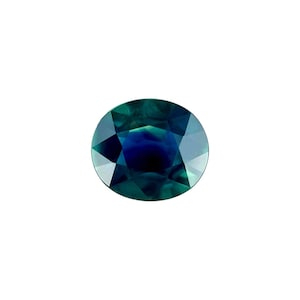 NATURAL 1.06ct Australian DEEP Green Blue Sapphire Oval Cut Loose Gem 6.7x6mm VS
