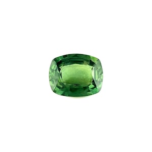 NATURAL 1.30ct VIVID Green Sapphire Cushion Cut RARE gemstone 7.3x5.8mm vs