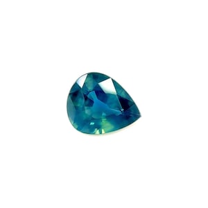 GIA CERTIFIED 1.13ct NATURAL sapphire unique green blue teal pear cut untreated