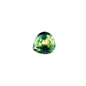 0.98ct AIG Certified Bi Colour Green Blue Sapphire Pear Cut RARE 5.7x4.7mm