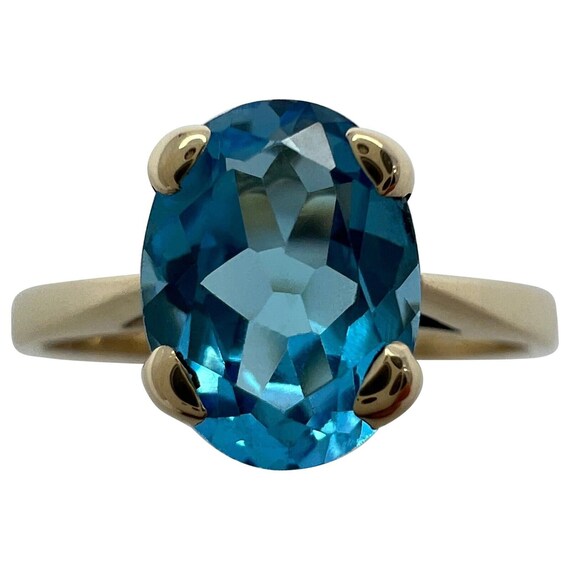 Lali Classics Anillo En Forma De Corazón Con Topacio Azul Suizo De