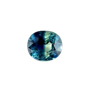 NATURAL Parti Colour 0.99ct Sapphire Blue Green Oval Cut 6x5mm VS Gemstone